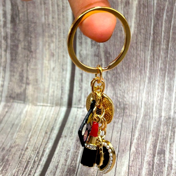 Gold and Black Charm Keychain - Picture 3 of 9